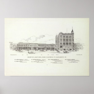 Vordere Ostseite Kalifornien und Sacramento Poster