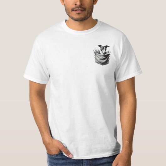 Vordere Pocket-Whippet T-Shirt (Vorderseite)
