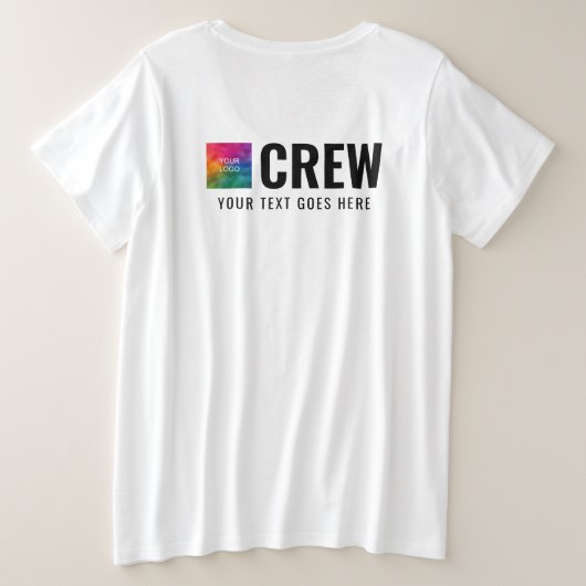 Vordere Rückseite Logos für Printwerbung Moderne F Große Größe T-Shirt (Design Rückseite)