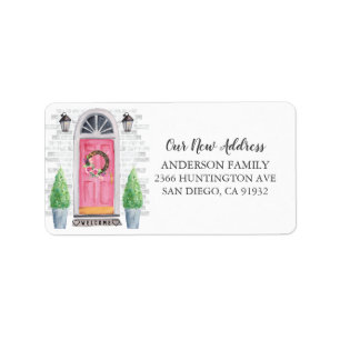 Vordere Tür Neues Adressenrückgabezeichen Adressaufkleber