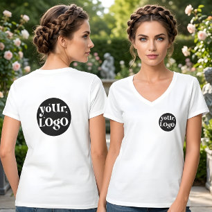Vordere und Rückseite des Firmenlogos T-Shirt