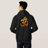 Vordere und Rückseite Design Om Mantra Symbol Männ Hoodie (Schwarz voll)