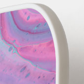 Vordere und Rückseite und Monogramm aus pastellfar Pickleball Schläger (Linke Seite)