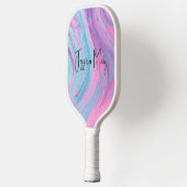 Vordere und Rückseite und Monogramm aus pastellfar Pickleball Schläger (Links)