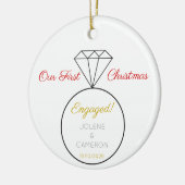 Vordere Verlobung und Rücken Keramik Ornament (Links)