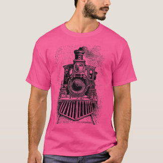 Vordere Vintage Lokomotive T-Shirt