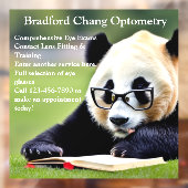 Vordere Vorderseite des Reading Panda Optometrie O Fensteraufkleber (Blatt 2)