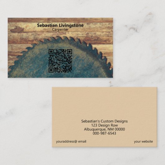 Vordere Vorderseite des rustikalen, grünen Kreissä Visitenkarte (Vorne/Hinten)