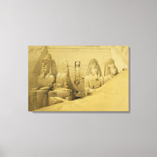 Vorderer Aufzug des großen Tempels von Aboo Simbe Leinwanddruck