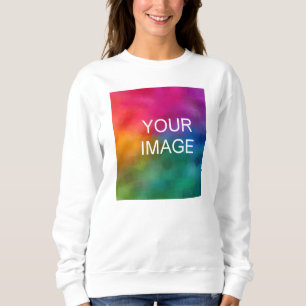 Vorderer Druck Hinzufügen von Text Foto hochladen Sweatshirt