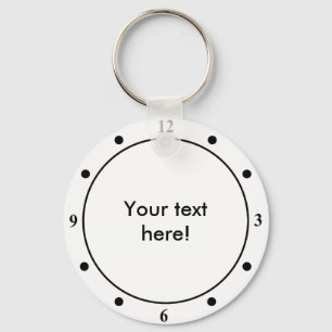 Vorderer Text Schwarz-weiß Schlüsselanhänger