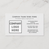 Vorderes Licht für die Vorderseite des Logos Grau Visitenkarte (Rückseite)