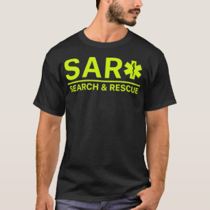 VORDERES RÜCKSUCHEN UND Rettung SAR EMS TShirt