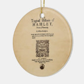 Vorderes Stück zu HamletQuarto (Version 1605) Keramik Ornament (Links)