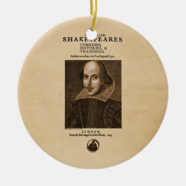 Vorderes Stück zu Shakespeares erstem Folio Keramikornament