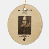 Vorderes Stück zu Shakespeares erstem Folio Keramikornament (Links)