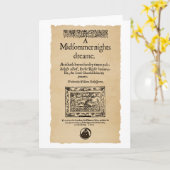 Vorderes Stück zum Hochsommer-NachttraumQuarto Karte (Gelbe Blume)