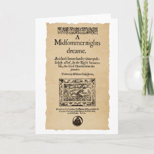 Vorderes Stück zum Hochsommer-NachttraumQuarto Karte