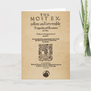 Vorderes Stück zum Romeo u. Juliet Quarto (1599) Karte