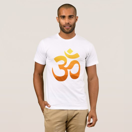 Vorderes Symbol Yoga Om Mantra Gold Sun Meditation T-Shirt (Vorne ganz)