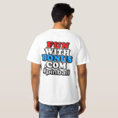 vorderes Tasche FunWithBonus.com #pinball - T-Shirt (Schwarz voll)