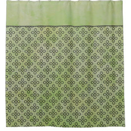 Vorderes und schwarzes Retro-Muster Duschvorhang