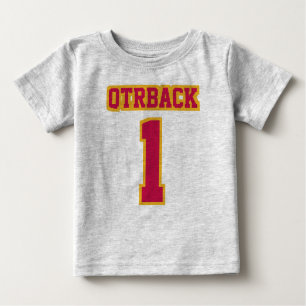 Vordergraue CRIMSON GOLD Crewneck Football Outfit Baby T-shirt