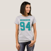 Vordergraue TURQUOISE Womens Bella Flowy Circle Ob T-Shirt (Vorne ganz)