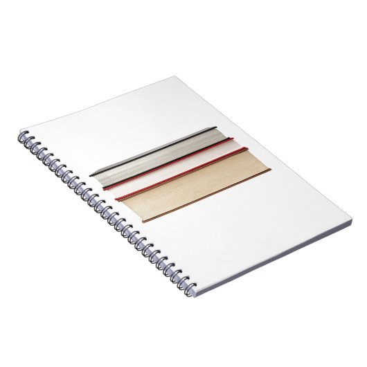 Vorderrand von drei Büchern Notizblock (Rechte Seite)