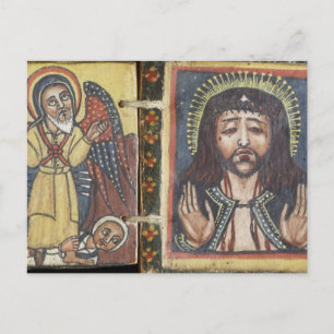 Vorderseite einer doppelseitigen Diptychie mit Mar Postkarte