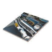 Vorderseite eines klassischen Frisierten Autos 195 Fliese (Seite)