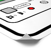 Vorderseite eines Oszilloskop-Spannungsmessers Poster (Ecke)