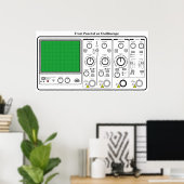 Vorderseite eines Oszilloskop-Spannungsmessers Poster (Heimbüro)