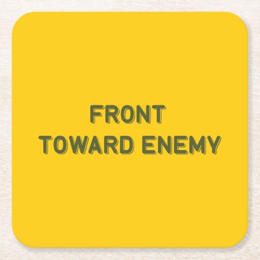 VORDERSEITE IN RICHTUNG ENEMY RECHTECKIGER PAPPUNTERSETZER (Vorderseite)