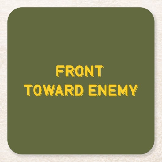 VORDERSEITE IN RICHTUNG ENEMY RECHTECKIGER PAPPUNTERSETZER (Vorderseite)
