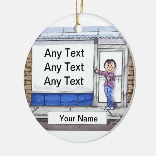 Vorderseite lagern - Weiblich Keramikornament (Links)