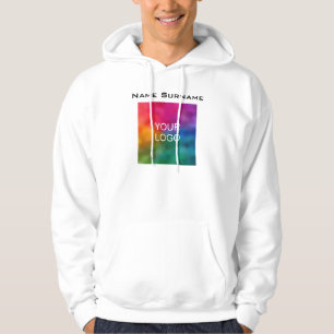 Vorderseite mit männlichen grundlegenden White Hoo Hoodie