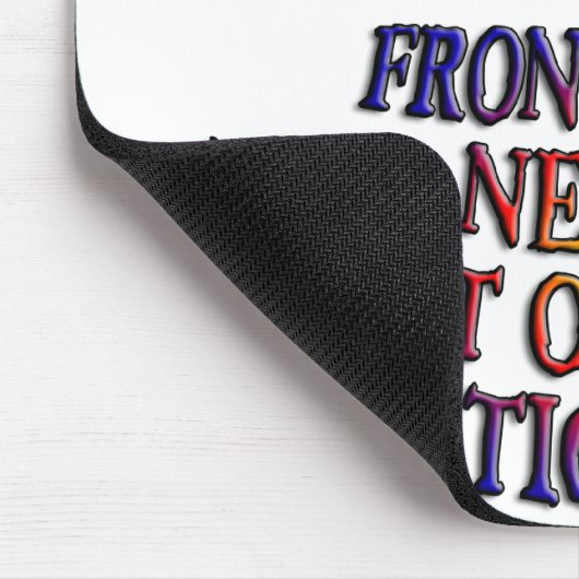 Vorderseite nie online mousepad (Ecke)