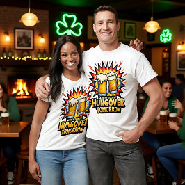 Vorderseite / Rückseite Irish Today Hungover Tomor T-Shirt