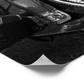 Vorderseite schwarz-weiß Motorrad 16x20 Poster (Ecke)