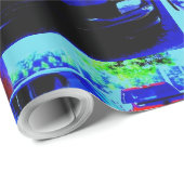 Vorderseite und Haube von einer schwarzen u. Geschenkpapier (Rolleneckpunkt)