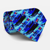 Vorderseite und Haube von einer schwarzen u. Krawatte (Gerollt)