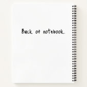 Vorderseite und Rückseite des Notebooks Notizblock (Rückseite)