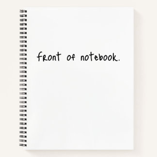 Vorderseite und Rückseite des Notebooks Notizblock