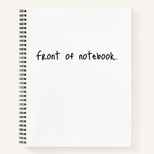 Vorderseite und Rückseite des Notebooks Notizblock (Vorderseite)