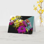 Vordersitzkarte des Bouquet Muttertags Karte (Gelbe Blume)