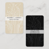 Vorderteil Beige Schwarz Visitenkarte (Vorne/Hinten)