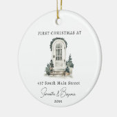 Vordertür Neues Zuhause Weihnachtsgeschenk Keramik Ornament (Links)