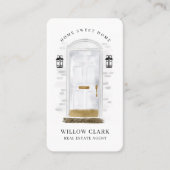 Vordertür Weißes Anwesen Agent Visitenkarte (Vorderseite)