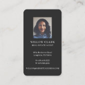 Vordertür Weißes Anwesen Agent Visitenkarte (Rückseite)